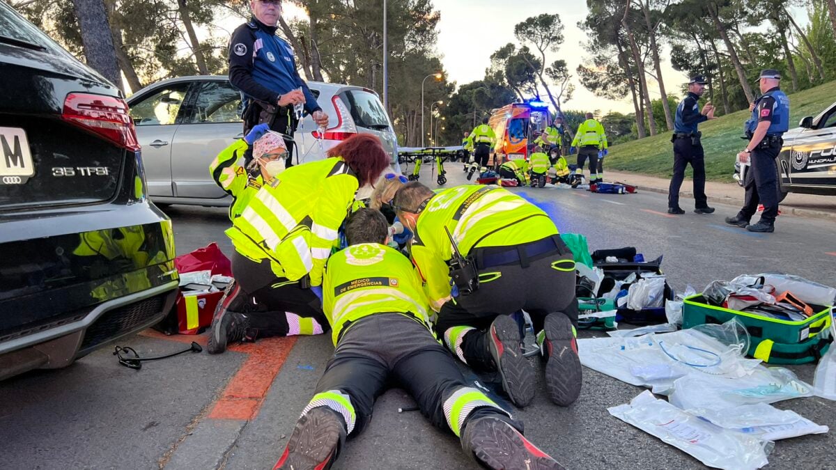 Un niño de 8 años en estado grave tras atropellarle una moto en Moncloa (Madrid)