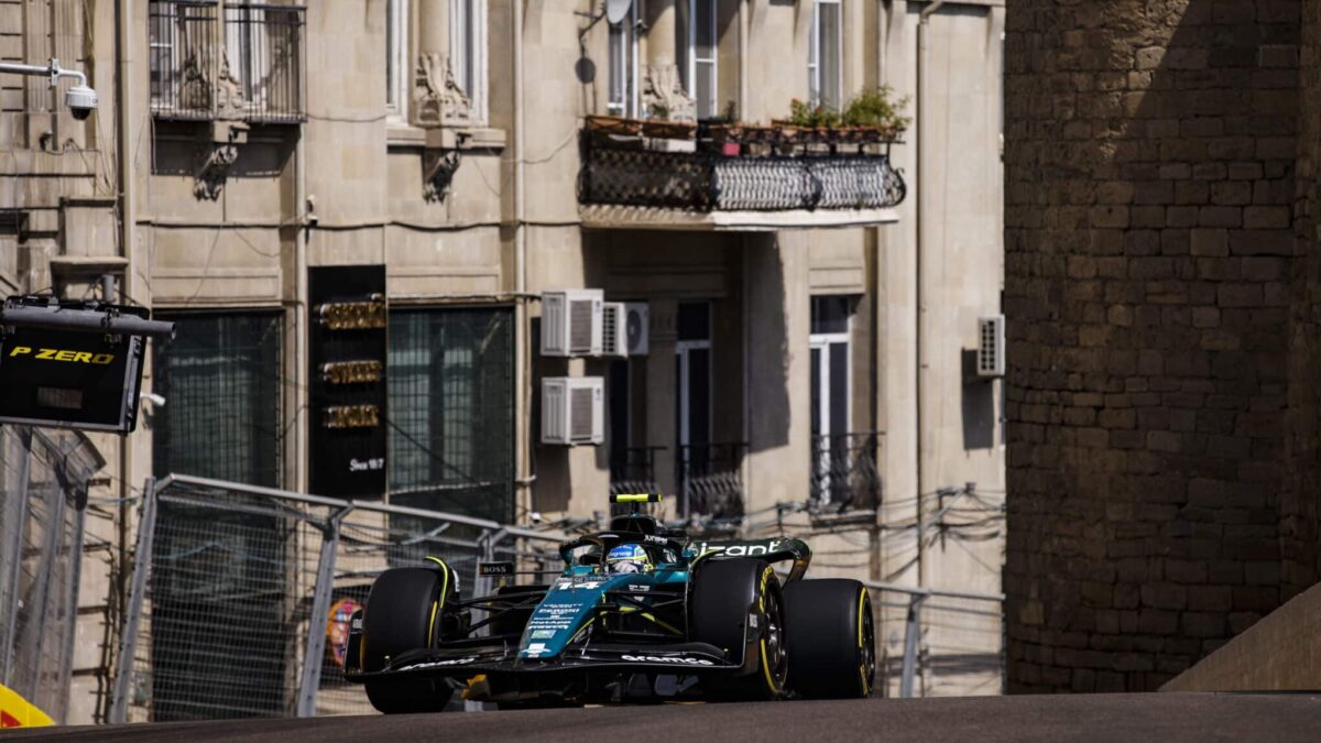 Alonso y Sainz se quedan muy lejos de la pole en el GP de Azerbaiyán