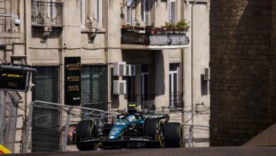 Alonso y Sainz se quedan muy lejos de la pole en el GP de Azerbaiyán