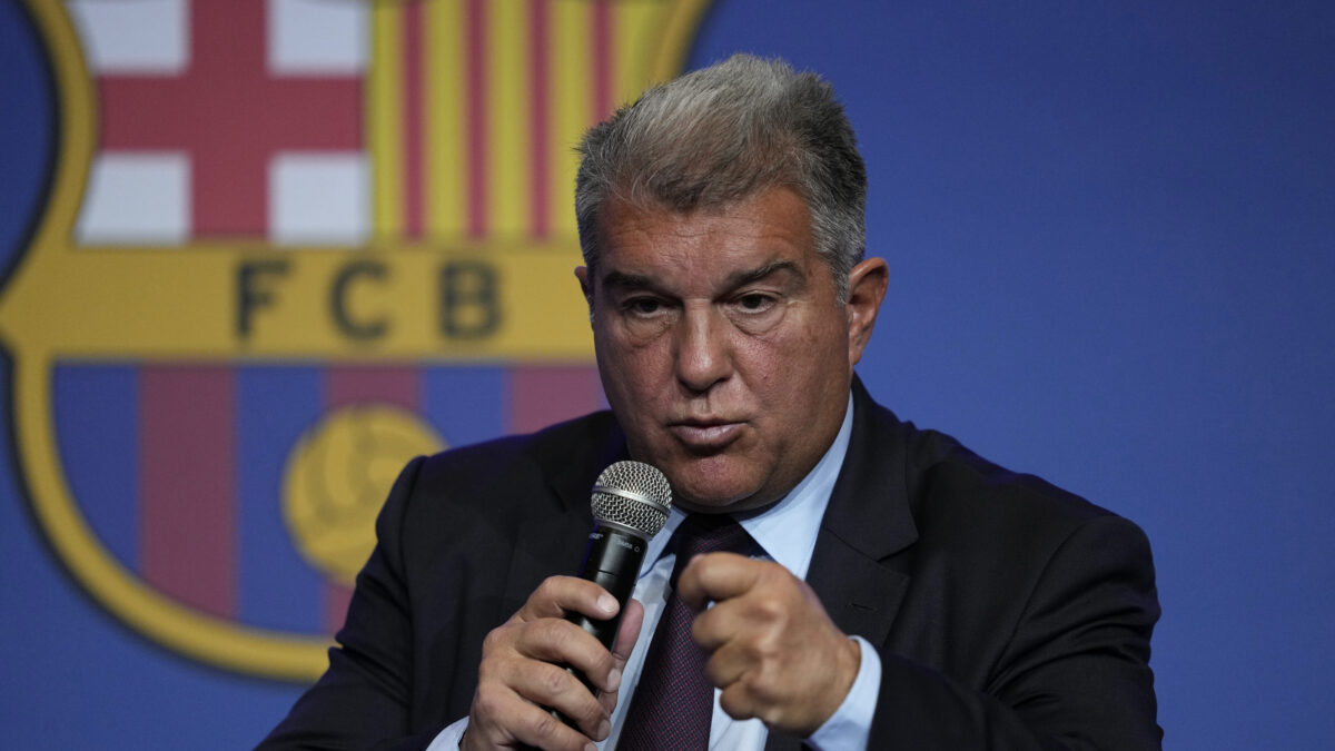 Rueda de prensa de Joan Laporta sobre el 'caso Negreira'.