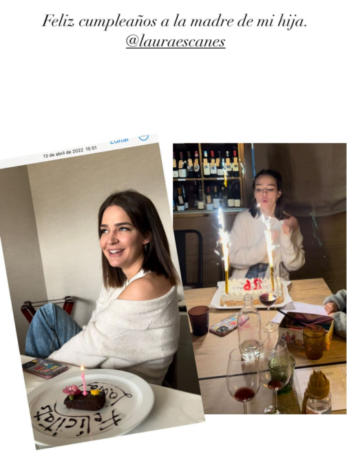 Risto ha recordado estas dos imágenes del año pasado para felicitar el 27 cumpleaños de Laura Escanes
