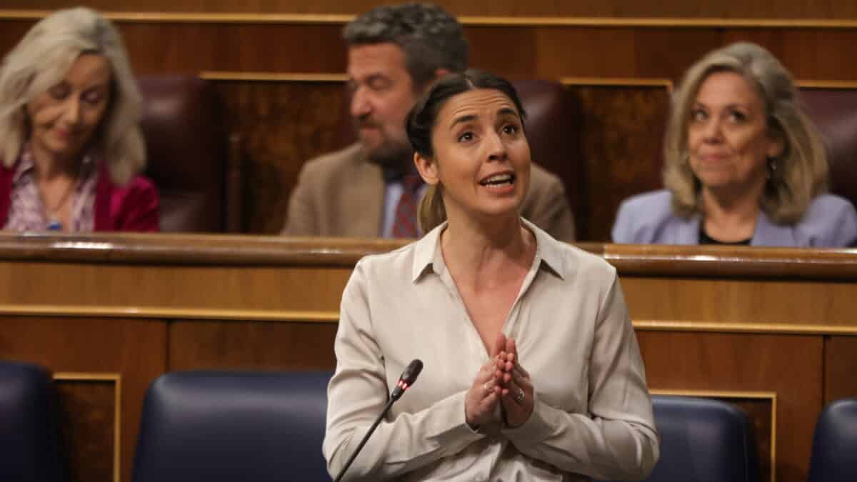 La ministra de Igualdad, Irene Montero, interviene durante una sesión plenaria.