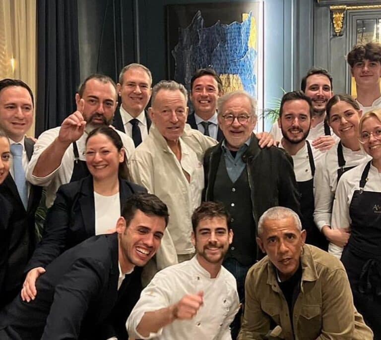 Obama, Springsteen y Spielberg cenan de madrugada en El Palace  de Barcelona
