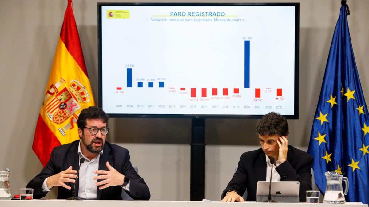 Presentación de los datos del paro de marzo de 2023.