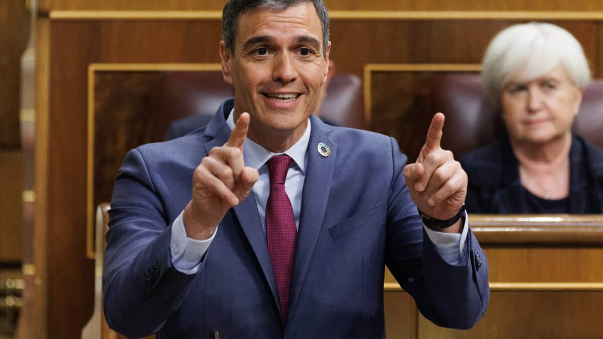 El presidente del Gobierno, Pedro Sánchez, en el Congreso de los Diputados.