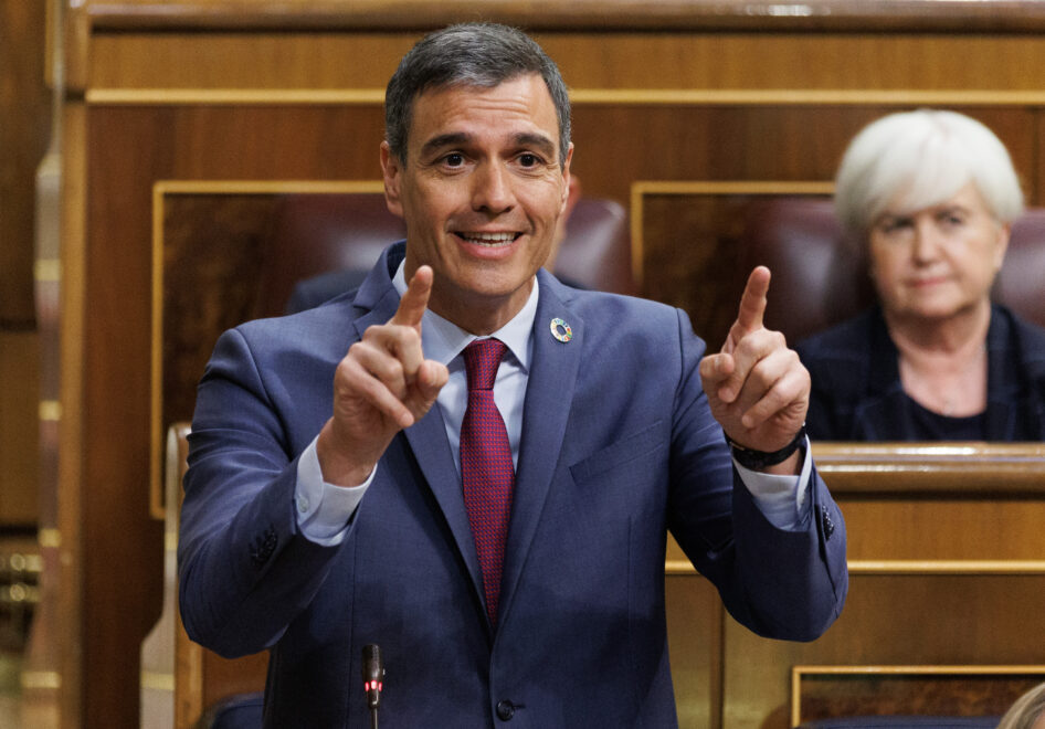 El presidente del Gobierno, Pedro Sánchez, en el Congreso de los Diputados.