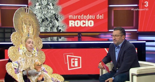 Pantallazo de la parodia de TV3 contra la Virgen del Rocío