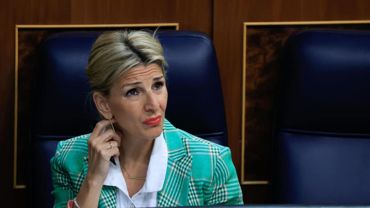 Yolanda Díaz, este jueves en el Congreso de los Diputados.