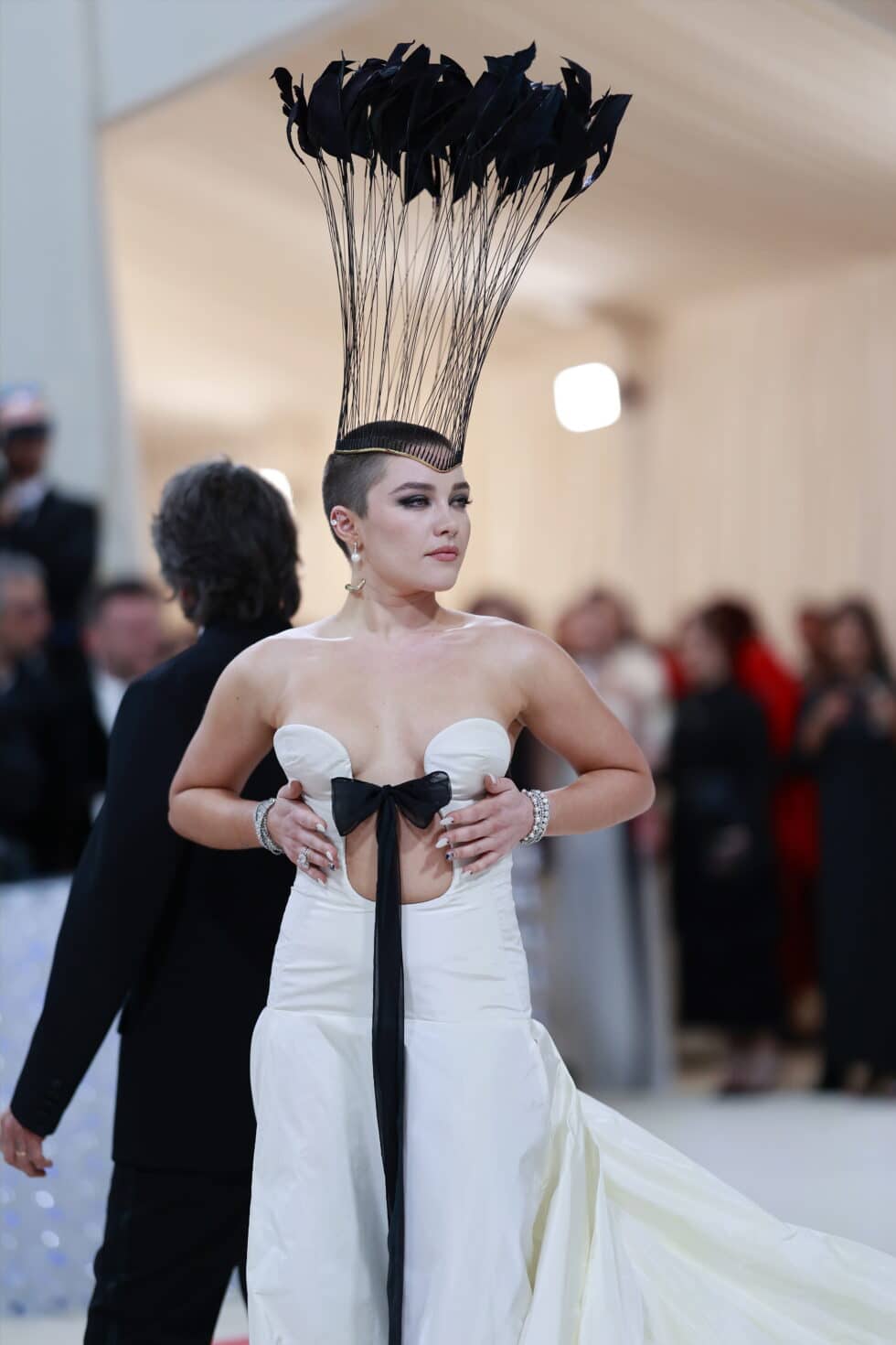 Florence Pugh llega a la alfombra para la Met Gala 2023