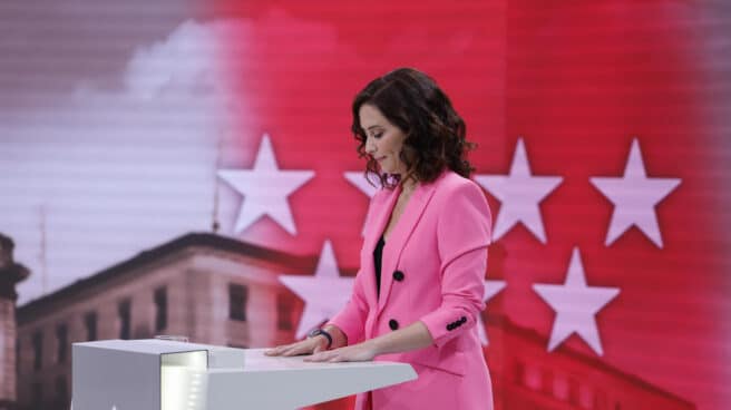 Isabel Díaz Ayuso, la presidenta de la Comunidad de Madrid, en la sede de Telemadrid Isabel Díaz Ayuso, la presidenta de la Comunidad de Madrid, en la sede de Telemadrid