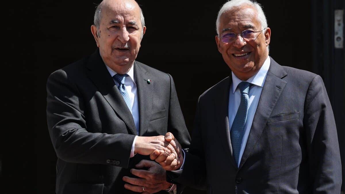 El primer ministro de Portugal Antonio Costa y el presidente de Argelia Abdelmadjid Tebboune en Lisboa.