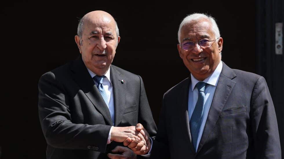 El primer ministro de Portugal Antonio Costa y el presidente de Argelia Abdelmadjid Tebboune en Lisboa.