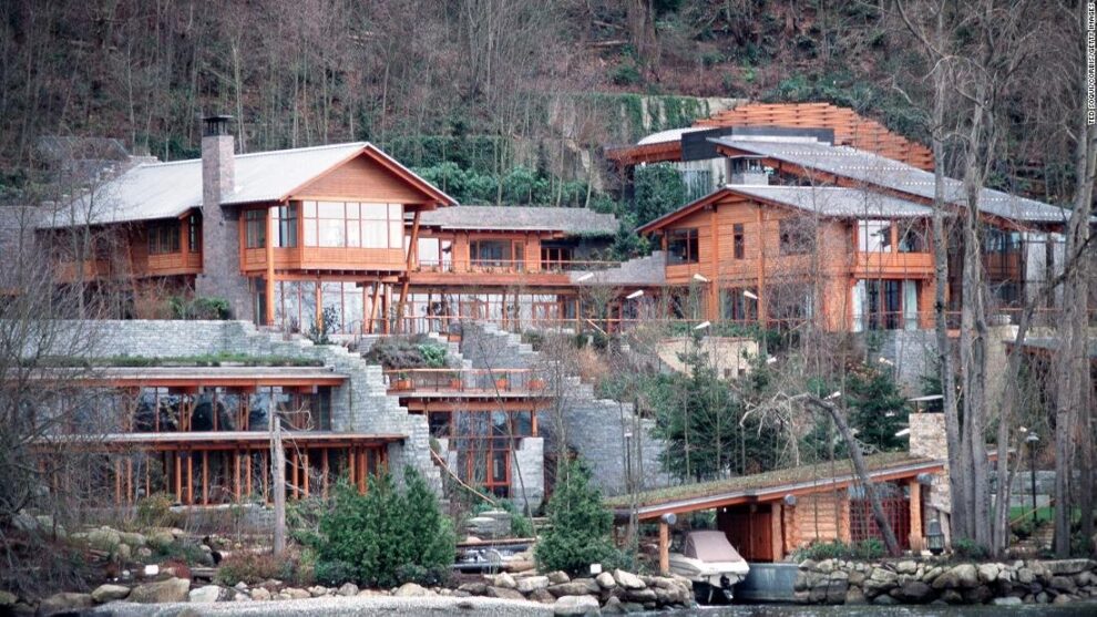 Bill Gates' house overlooking Lake Washington