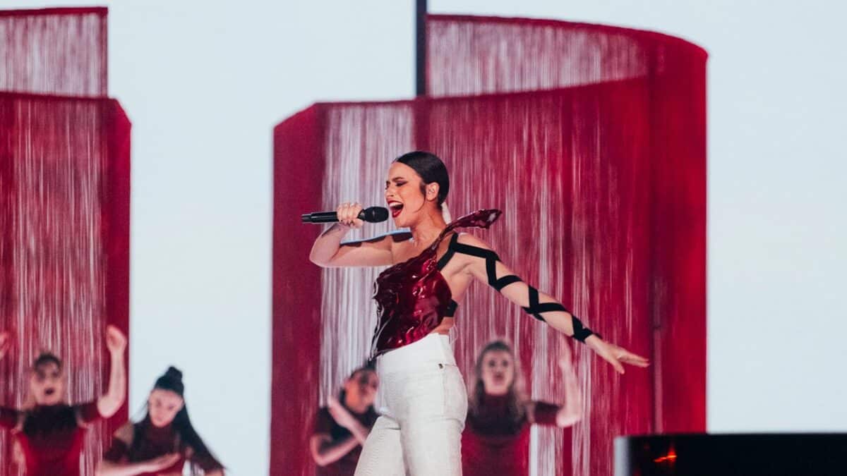 Segundo ensayo de Blanca Paloma en Liverpool, sede de Eurovisión 2023