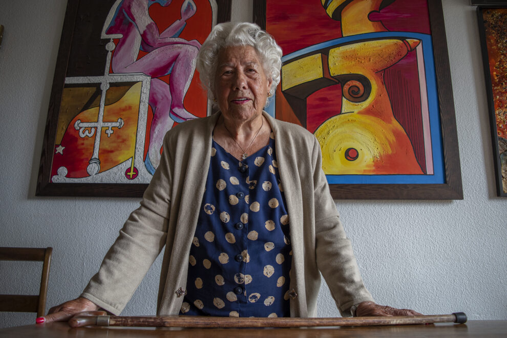 Charo Testa, candidata de 99 años en las elecciones municipales por Patones de Arriba (Madrid).