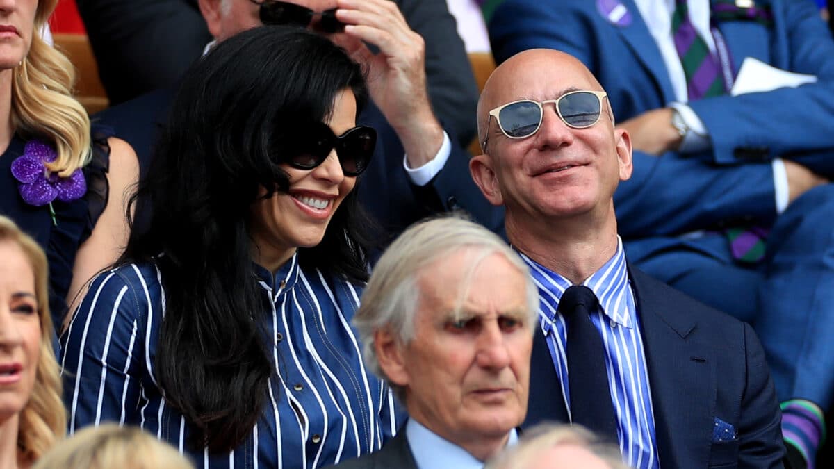 Jeff Bezos y Lauren Sanchez en Wimbledon 2019