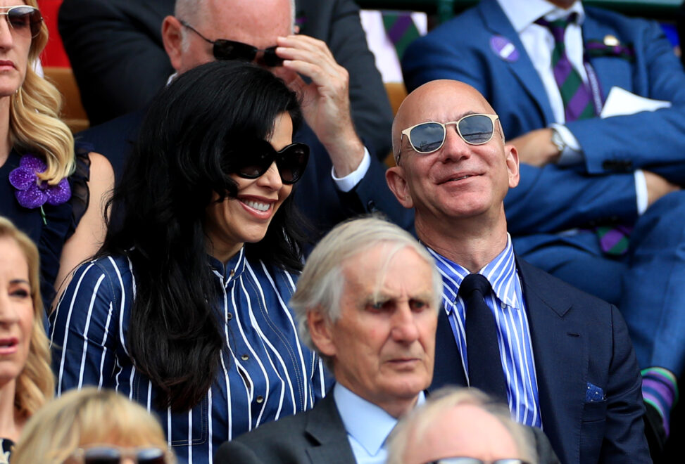 Jeff Bezos y Lauren Sanchez en Wimbledon 2019