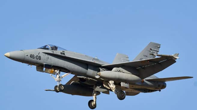 Un avión F-18 Hornet Ejercito del Aire de España