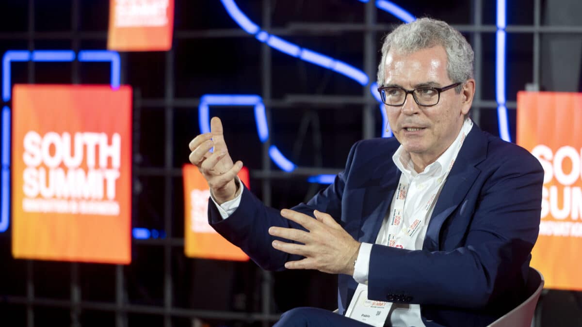 El expresidente de la Ejecutiva de Inditex, Pablo Isla, durante una charla en la primera jornada del South Summit Madrid 2022