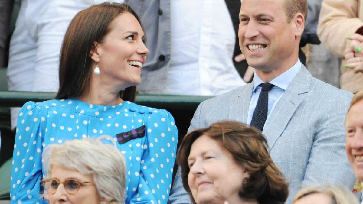 Los príncipes de Gales durante un partido de Wimbledon