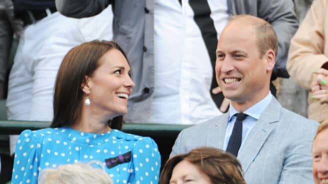 Los príncipes de Gales durante un partido de Wimbledon