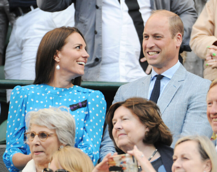 Los príncipes de Gales durante un partido de Wimbledon