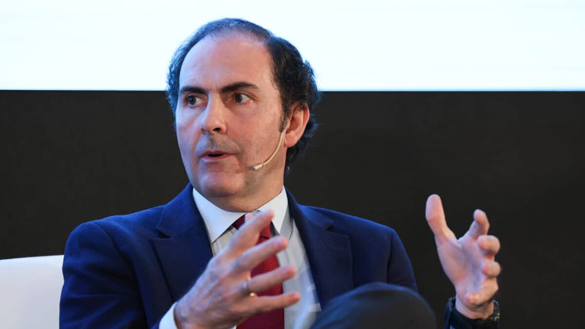 El presidente y consejero delegado de Iberia, Javier Sánchez-Prieto, interviene durante la segunda jornada del I Foro Económico y Empresarial OKLÍDERES de OKDIARIO