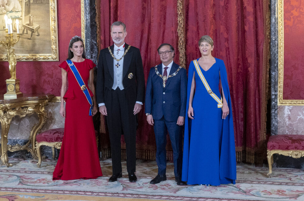 La cena de gala de los Reyes en honor al presidente y primera dama de Colombia, celebrada en el Palacio Real