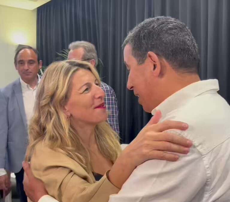 Yolanda Díaz vuelve a mostrar en público su rechazo a la hoja de ruta de Sánchez con Marruecos