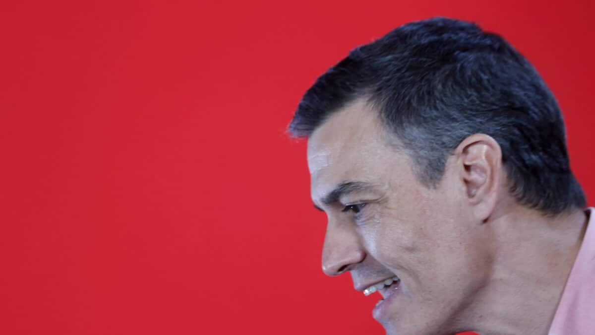 El presidente del Gobierno, Pedro Sánchez, participa este martes en un acto electoral del PSOE