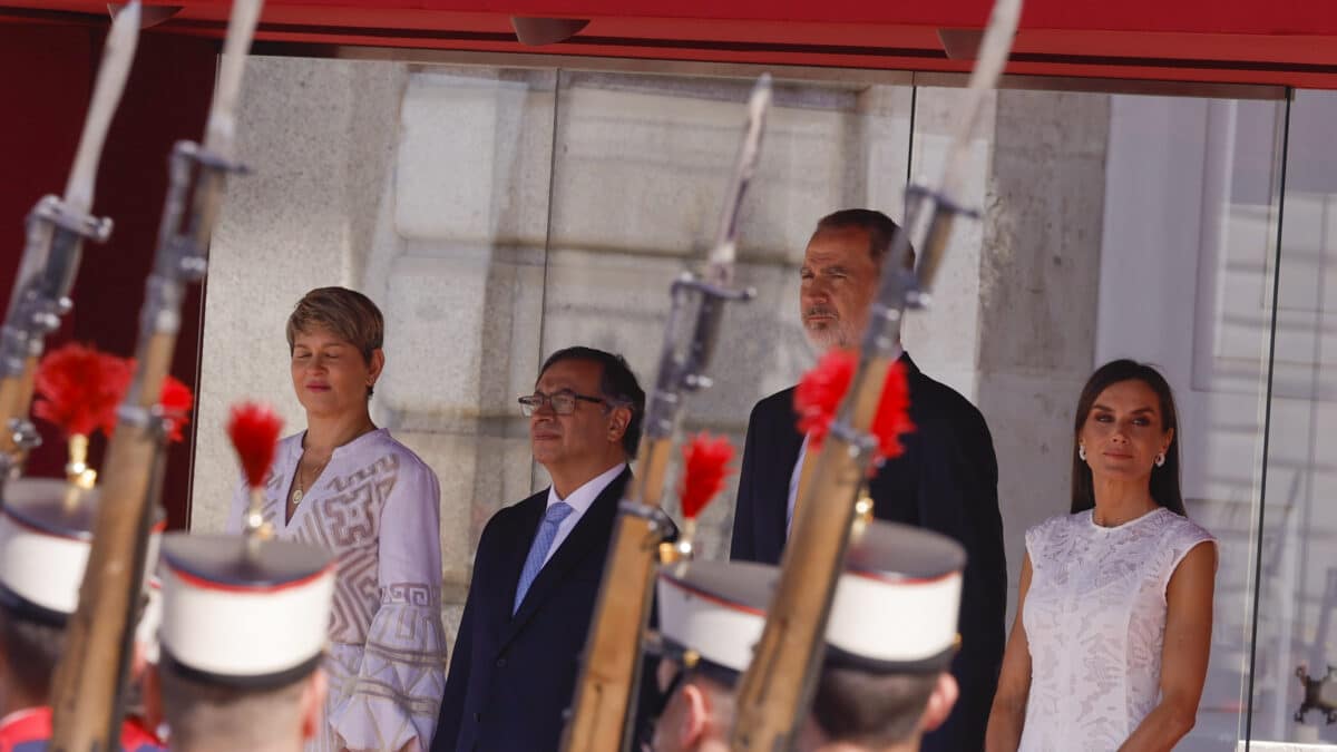 El presidente colombiano y su esposa con los Reyes de España