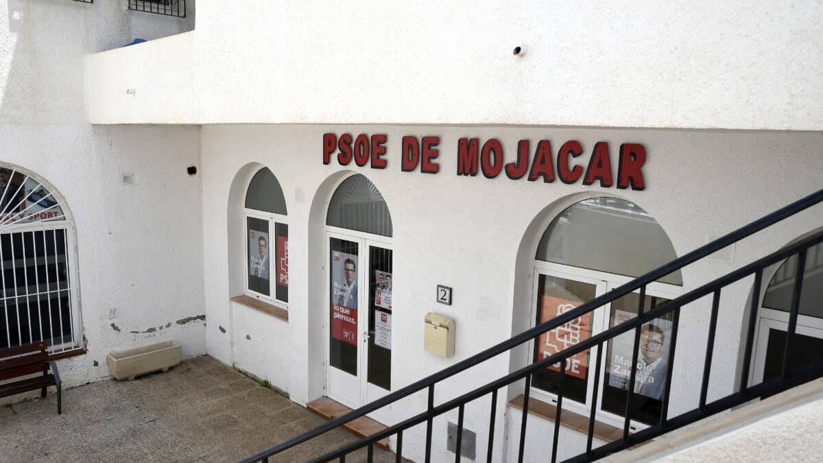 Sede del PSOE de Mojácar, a 24 de mayo de 2023 en Almería (Andalucía, España).