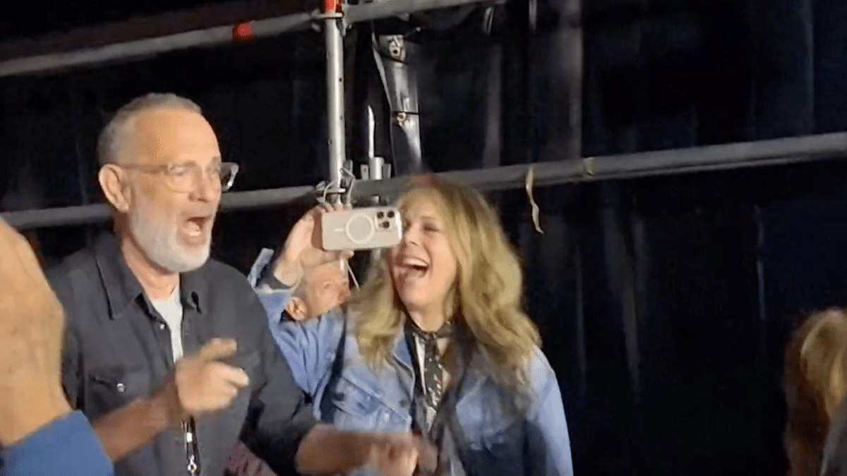 Tom Hanks y su mujer en el concierto de Bruce Springsteen en Barcelona