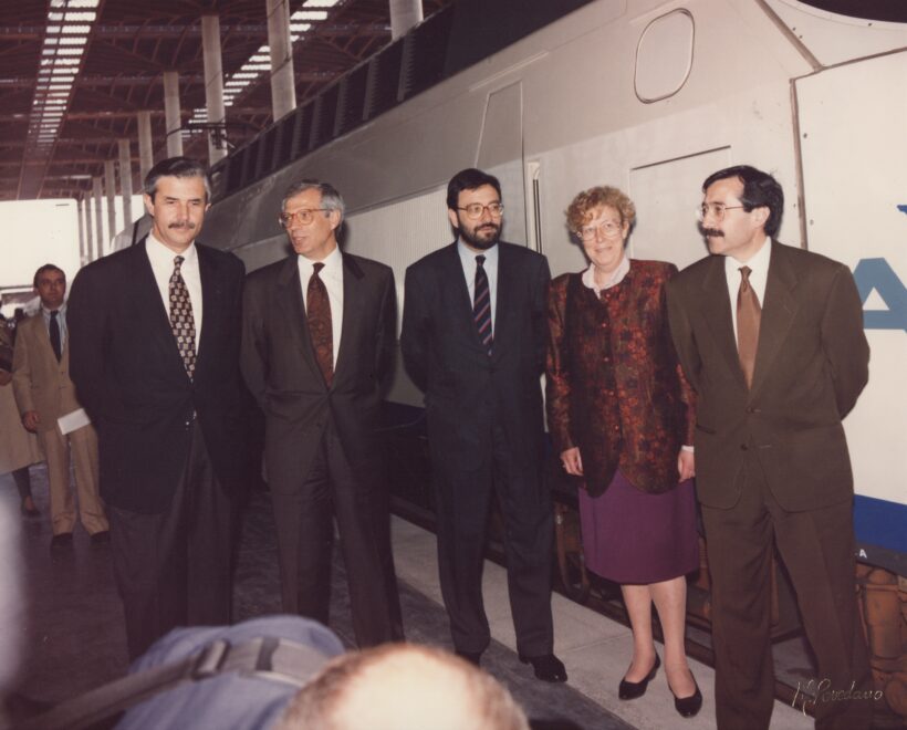 Zapatero junto a Josep Borrell y Narcís Serra