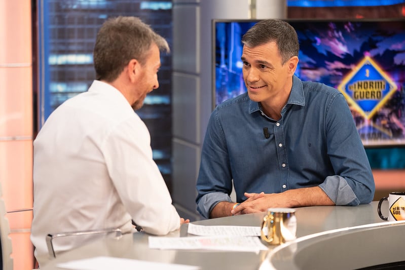 Pablo Motos y Pedro Sánchez, en 'El Hormiguero'