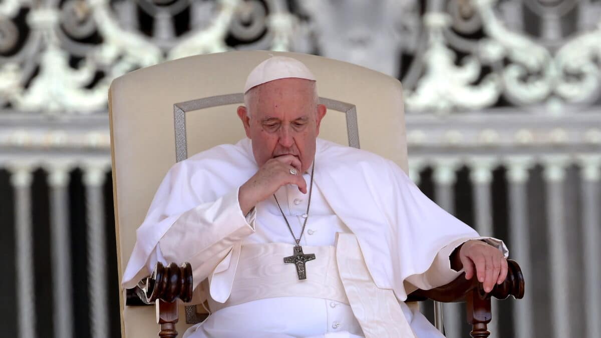 El Papa Francisco preside la audiencia general semanal en la Plaza de San Pedro del Vaticano este miércoles.