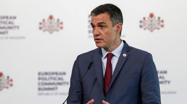 El presidente del gobierno español, Pedro Sánchez, en Moldavia.