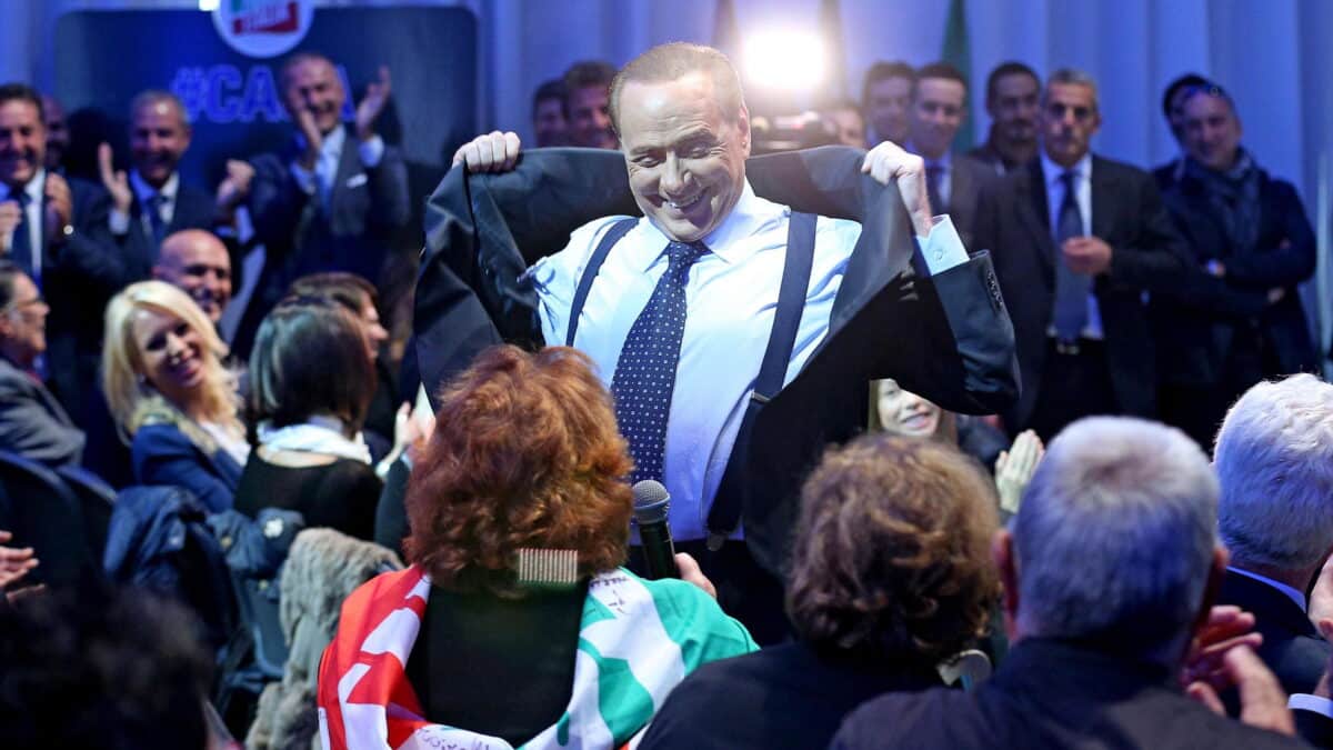 Silvio Berlusconi, en un mitin