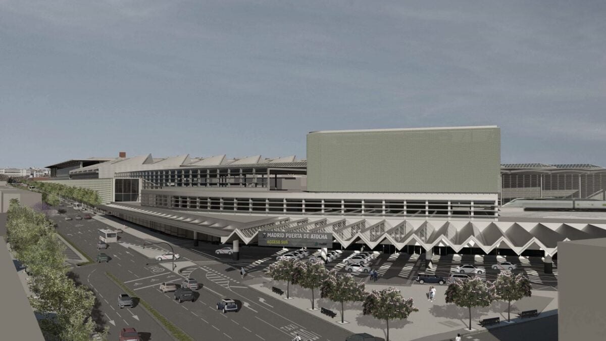 El nuevo vestíbulo mixto de Méndez Álvaro en el lado oeste de la estación, que contará con una nueva fachada.