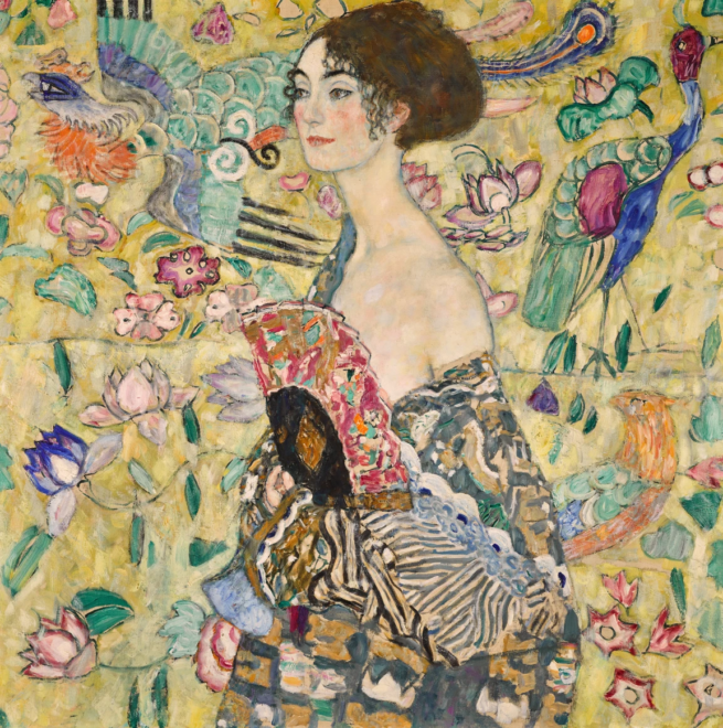 'Dama con abanico', de Gustav Klimt.