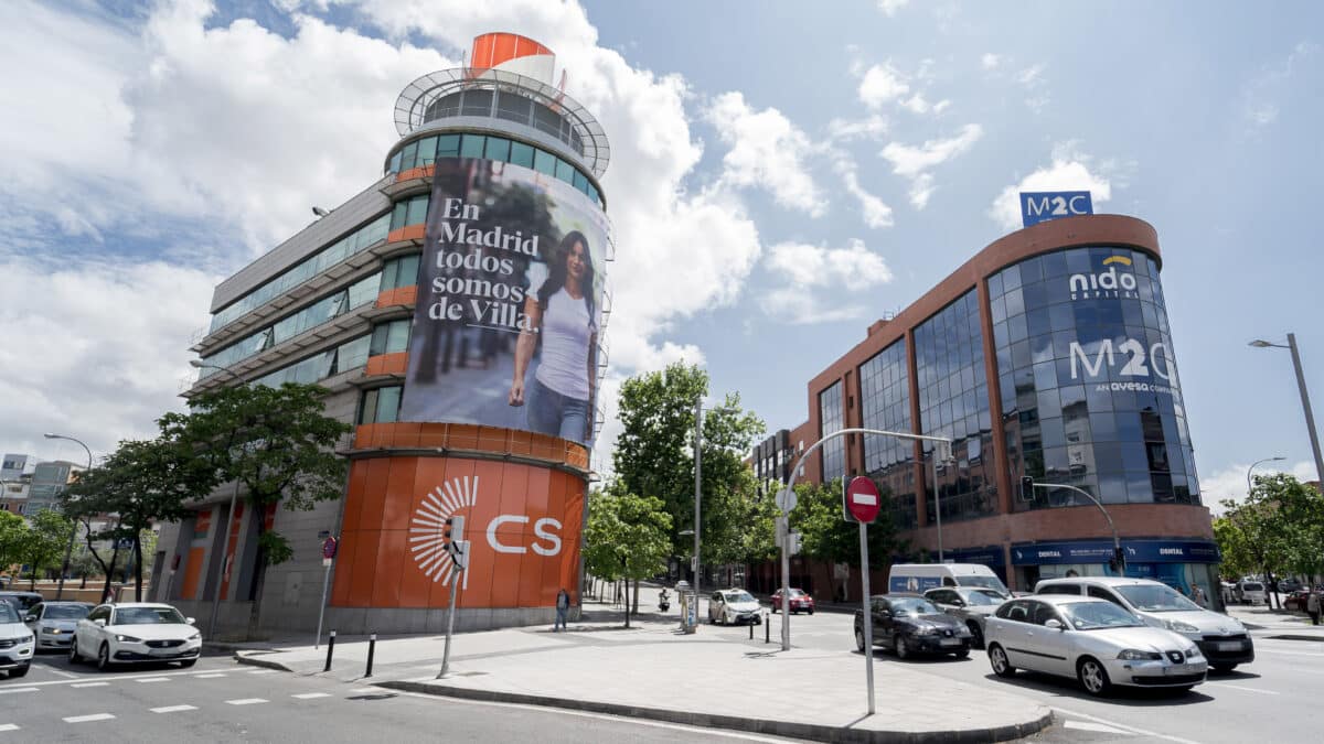 Edificio de la sede de Ciudadanos, a 29 de mayo de 2023, en Madrid (España).