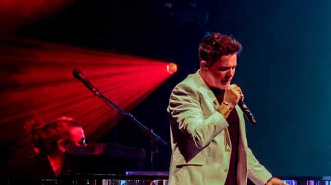 Alejandro Sanz durante un concierto en el Wanda Metropolitano el pasado mes de junio