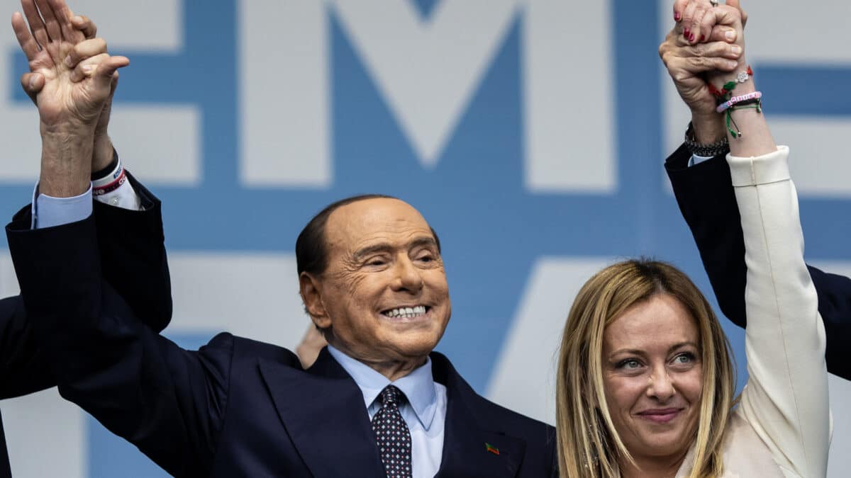 Silvio Berlusconi y Giorgia Meloni en septiembre de 2022