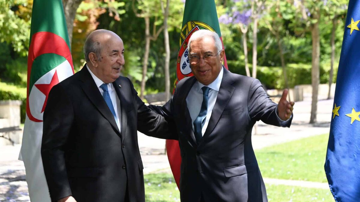 El presidente argelino Abdelmadjid Tebboune junto al primer ministro de Portugal Antonio Costa el pasado mayo en Lisboa.