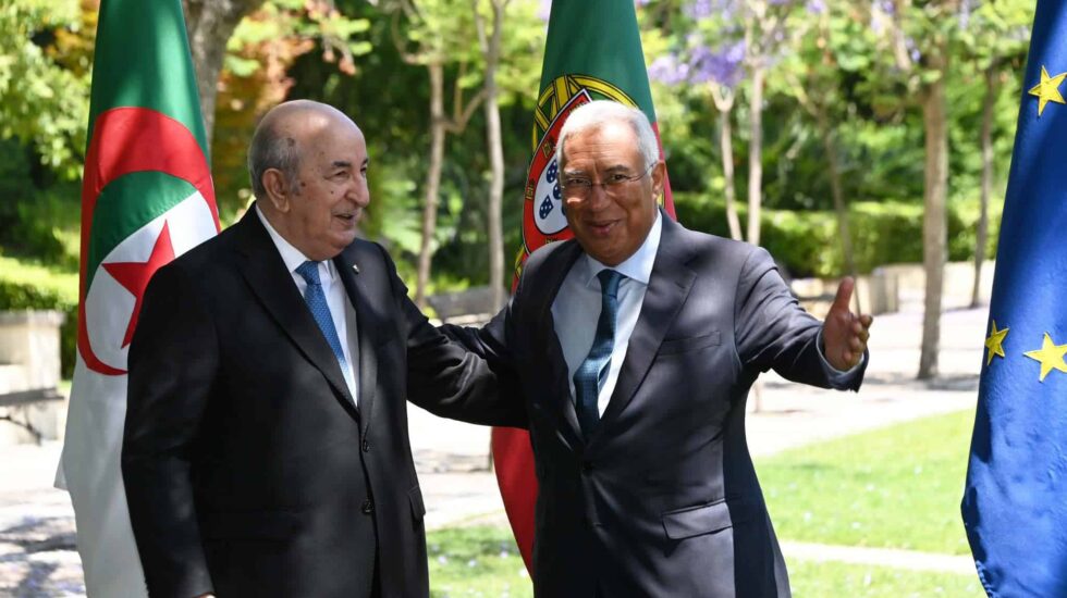 El presidente argelino Abdelmadjid Tebboune junto al primer ministro de Portugal Antonio Costa el pasado mayo en Lisboa.