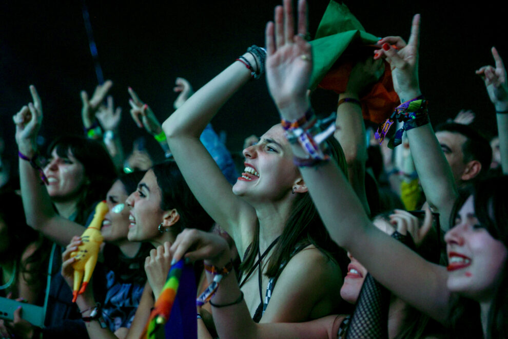 Ambiente durante la actuación de la banda Måneskin en el Primavera Sound de Madrid