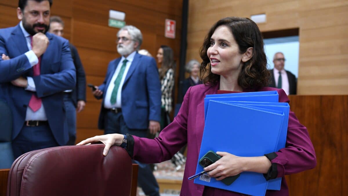 Isabel Díaz Ayuso, en la Asamblea de Madrid.