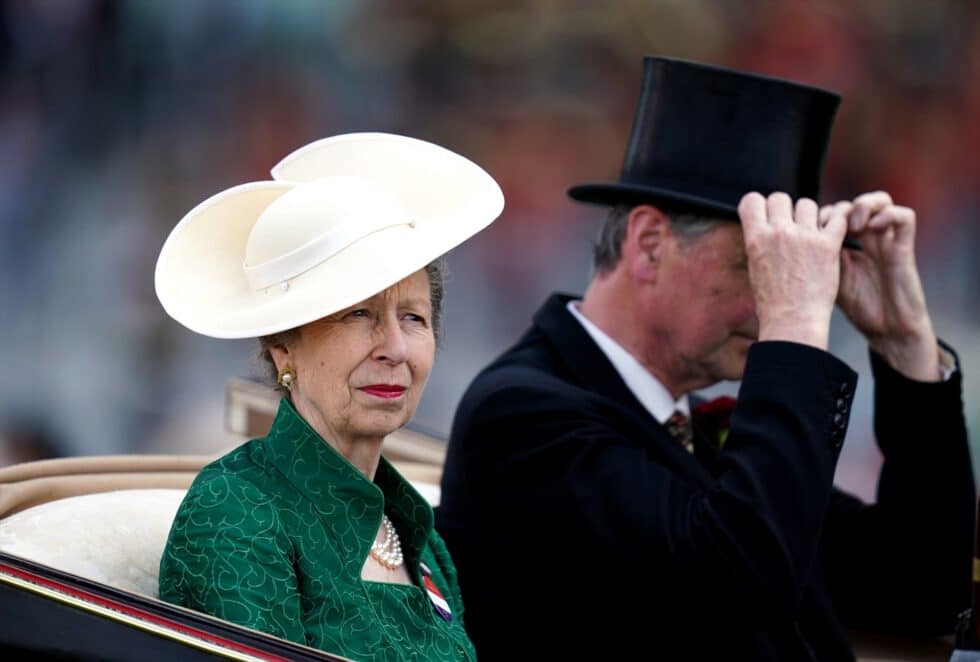 La princesa Ana a su llegada en el tercer día de las carreras de Ascot