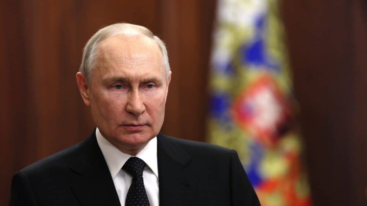 El presidente ruso, Vladimir Putin, entrega un discurso en video a la nación, el primero después del intento de levantamiento mercenario.