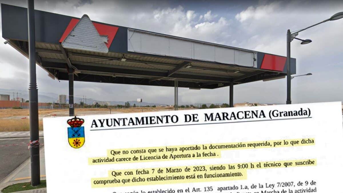 Imagen del expediente de la gasolinera que propició el secuestro de una concejal de Maracena (Granada).